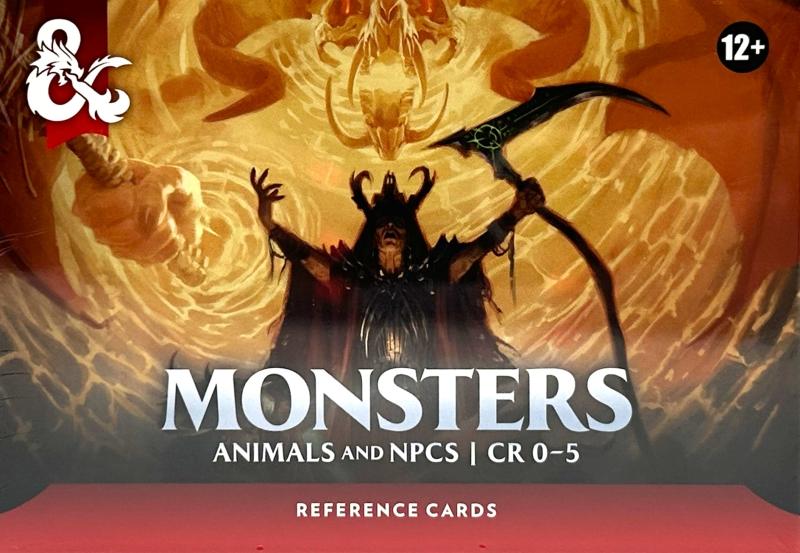 D&D 5.5 Trove 6 Monsters Animals and NPCS Cards CR 0-5